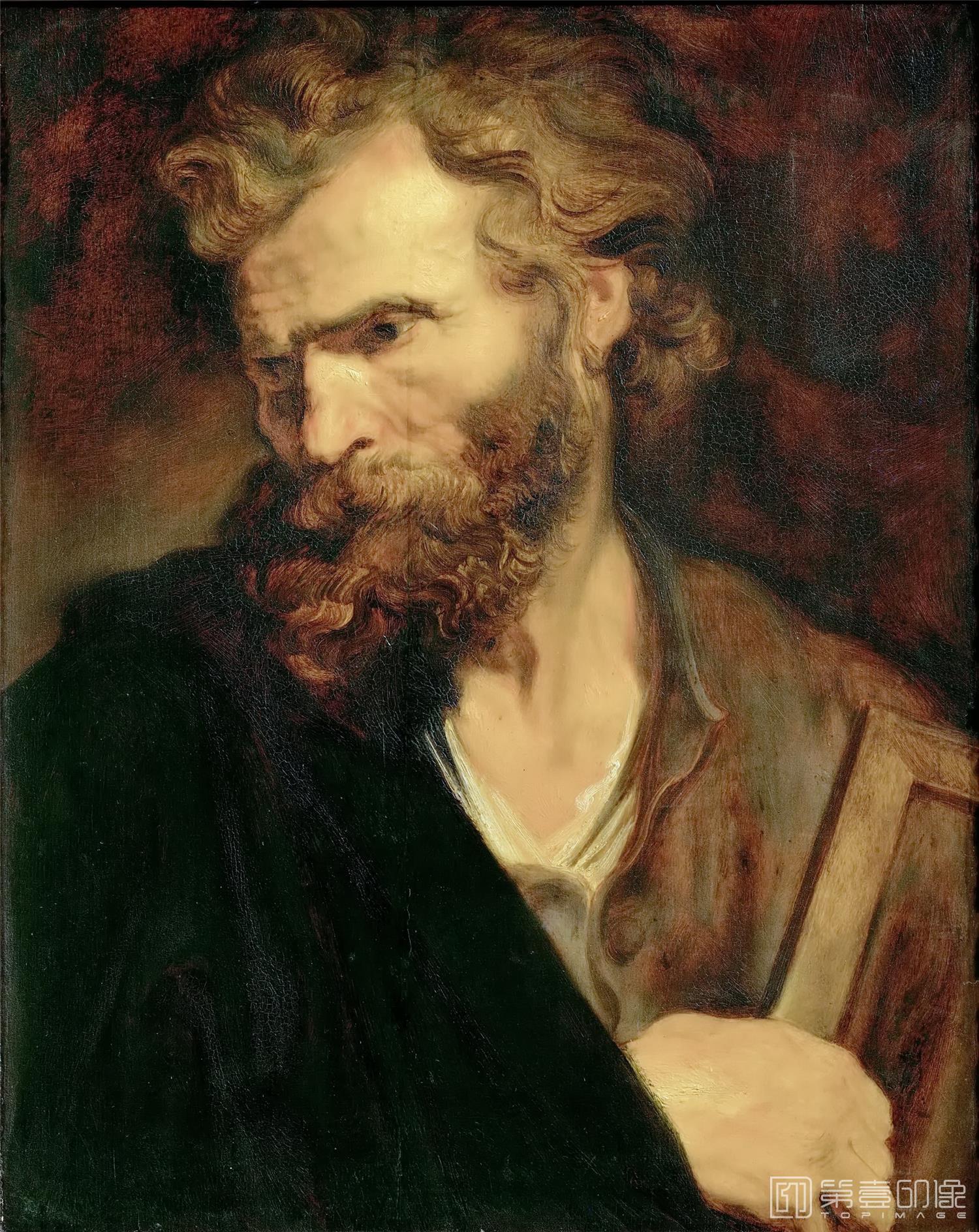 油画-奥地利维也纳艺术史博物馆-Anthony van Dyck Apostle Judas Thaddaeus-055